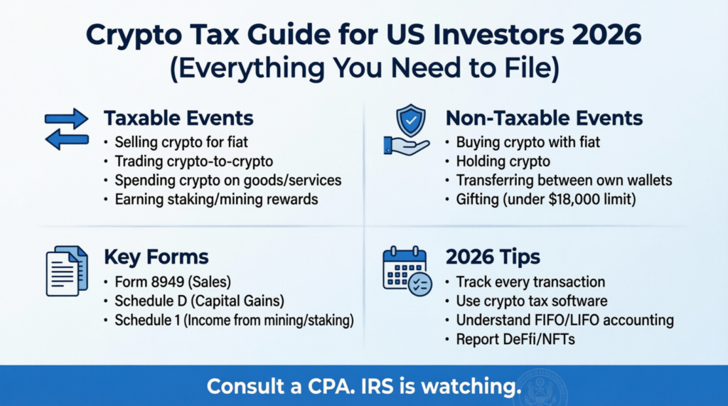 Crypto taxes Guide for US Investors 2026 Everything is here.