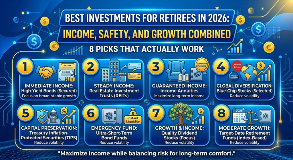 Best Investments for Retirees in 2026: Income, Safety, and Growth Combined